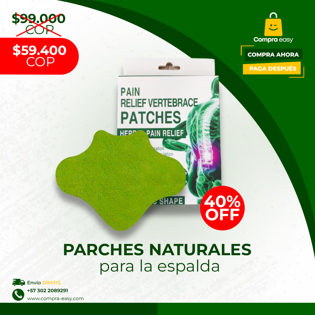 Parches Naturales para Aliviar el Dolor de Espalda x10 Unidades + ENVÍO GRATIS!